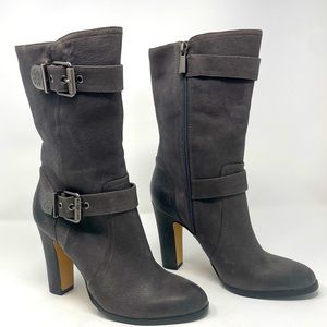 Vince Camuto grey leather boots